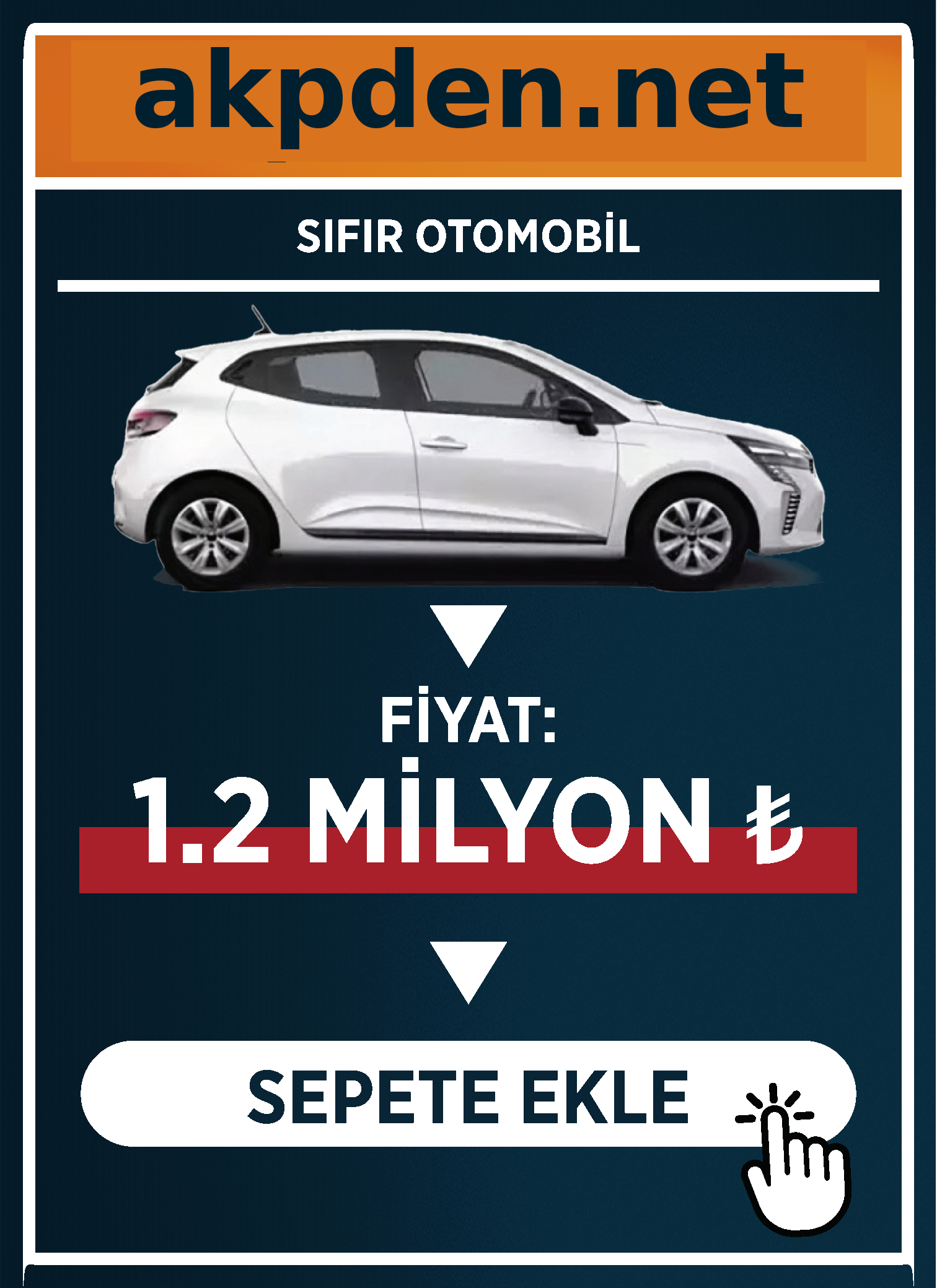 Sıfır otomobil ilan fiyatı: ₺ 1.2 milyon